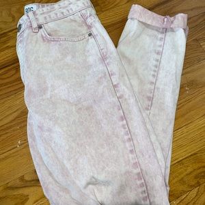 UO BDG Mom Jeans in Washed Pink